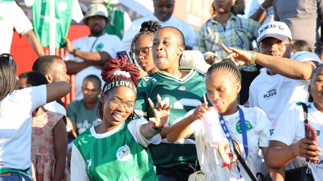 Some joyous Nsingizini fans celebrate returning to winning ways.